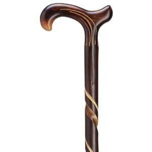  Walking Cane   Derby shaped handle, artistic spiral hand 