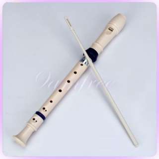 33cm Soprano Descant Recorder 3 piece +Cleaning rod New  