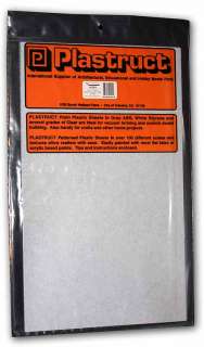 package of 3 sheets (7 x 12) of .010 thick clear styrene plastic 