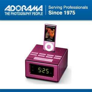 RCA RC130IPK Clock Radio Docking Station for iPhone and iPod, Pink 