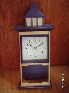 Clock Lighthouse 24 x 10 x 4 Wood Mantel  or  Wall Clock  