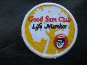GOOD SAM CLUB LIFE MEMBER EMBROIDERED SEW ON PATCH  