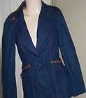 Vintage 70s ILGWU Blue Polyester Casual Jacket Coat
