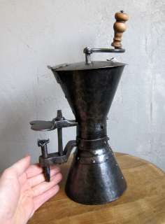 FRENCH Very Old Coffee grinder HOURGLASS cast iron ca.1800  