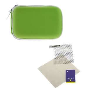 GTMax Green Zipper Pouch Case + Universal LCD Screen Protector for 