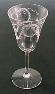 Fostoria Glass Garland Etched Wine Goblet Stemware