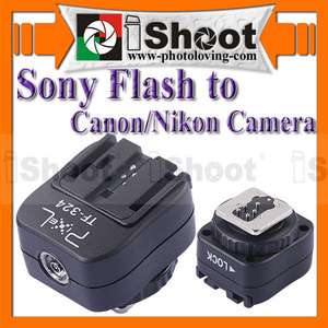 Adatper Convert Sony Flash ②Nikon Camera Hot Shoe Mount  