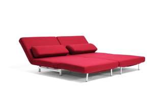 Red Modern Convertible Sofa Bed Daybed Swivel Chair Stella Baxton 