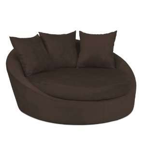  Avenue Six Roundabout Low Circle Chair, Chocolate