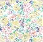 WALLPAPER SHAND KYDD ENGLISH FLORAL COTTAGE VINTAGE YELLOW PINK BLUE 