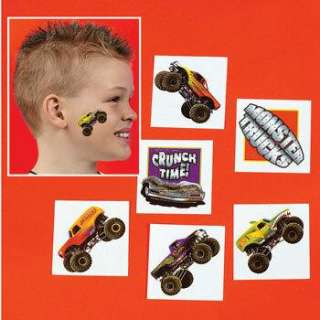   party favors nip set of 36 assorted monster truck theme temporary