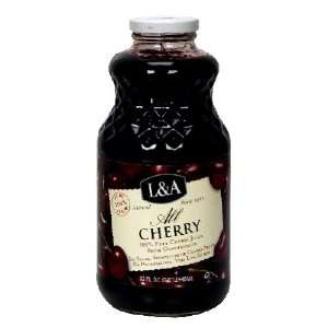 Juice All Cherry, 32 Ounce (Pack of 12)  Grocery 