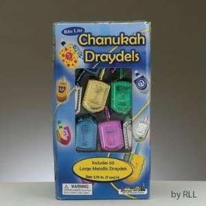  Large Chanukah Draydels  Assorted Metallic Colors   Family 
