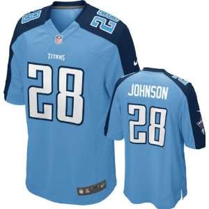 Chris Johnson Youth Jersey Home Blue Game Replica #28 Nike Tennessee 
