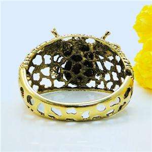 Retro Honey Bee Bracelet Bangle Multi Swarovski Crystal  
