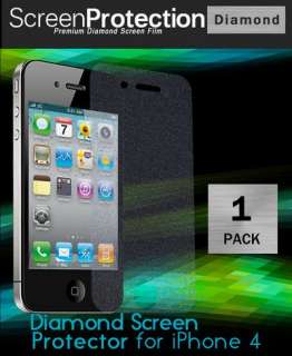1X iPhone 4G Bling Diamond Crystal Clear Screen Protector Film Guard 