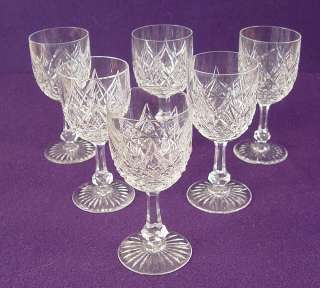 Excellent BACCARAT COLBERT Cut Crystal Wine GOBLETS 6 inches  