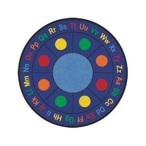  ABC Dots Round Cut Pile Rug by Learning Carpets