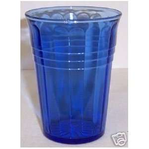   Cobalt Blue 9 ounce Tumbler 4 inch tall Depression Glass Everything