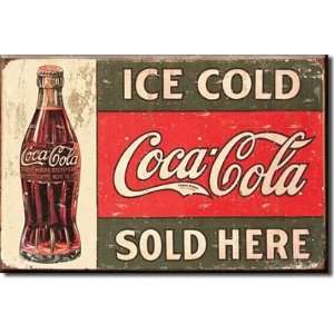  (2x3) Ice Cold Coca Cola Sold Here 1916 Coke Bottle 