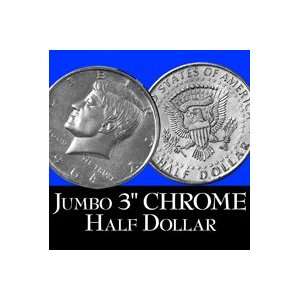   CHROME Half Dollar Tango Coins Magic Trick Set 
