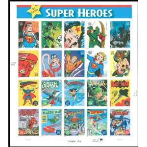    DC Comics Super Heroes Collectible Stamp Sheet 