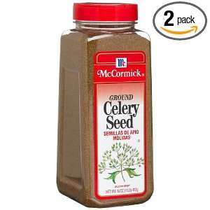McCormick Ground Celery Seed, 16 Ounce Plastic Bottle (Pack of 2)
