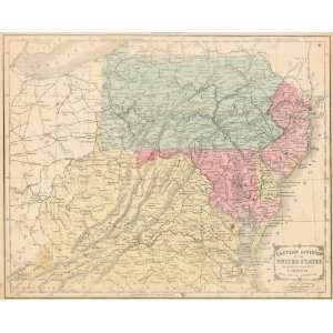  Cornell 1864 Antique Map of the Eastern Division of the 