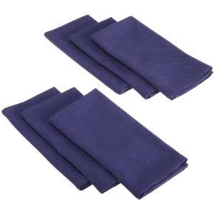 DII 100 Percent Cotton Napkin, Navy, Set of 6 