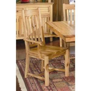  A America Country Hickory Slatback Dining Arm Chair in 