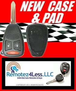 CHRYSLER DODGE REMOTE KEY KEYLESS FOB REPLACEMENT CASE SHELL AND PAD 