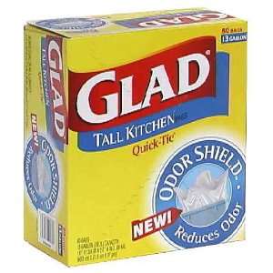  Glad Tall Kitchen Bags with Odor Shield, 13 Gallon 80 bags 