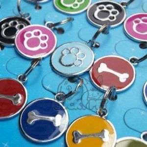 Sheet PET ID TAGS ENGRAVED DOG CAT COLLAR CHARMS  