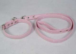 Pink Stars Dog Collar & Free Matching Leash Size XXS  