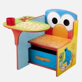 NEW Sesame Street ELMO CHAIR+ DESK Toy Storage Bin Seat Toddler 