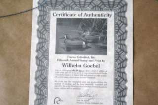 DUCKS UNLIMITED 1998 Wilhelm Goebel 15th Annual Stamp Print  