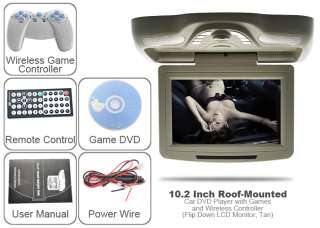   Roof Mounted Car DVD Player with Games and Wireless Controller  