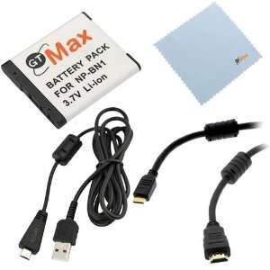  GTMax NP BN1 Battery + VMC MD3 USB Data Transfer Cable 