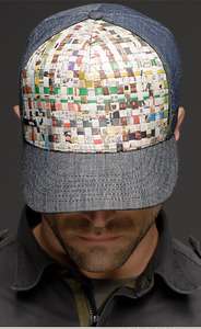 NOBIS Moe Pete 5 panel adjustable hat. Front panel is woven from 