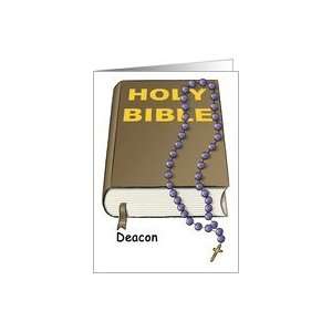  Deacon   Bible   Rosary   Note Card   Blank Inside Card 