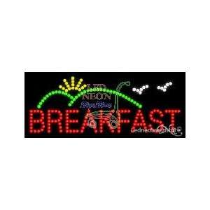  Breakfast Logo LED Business Sign 11 Tall x 27 Wide x 1 Deep 