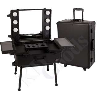 Cosmetic Portable Easy Go Studio Makeup Artist Station Rolling Case 