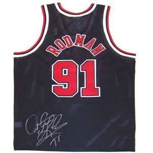  Autographed Dennis Rodman Uniform   Authentic Sports 