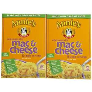 Annies Homegrown Wisconsin Cheddar Microwavable Mac & Cheese, 5 ct, 2 