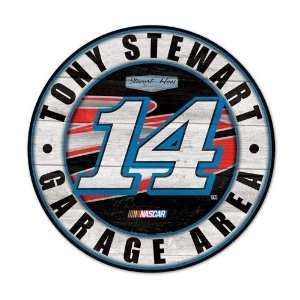  Tony Stewart WOOD SIGN 19.75X19.75 