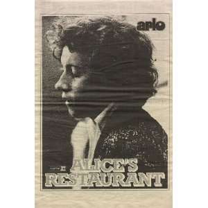 Arlo Guthrie Alices Restaurant LP Promo Poster Ad 1967
