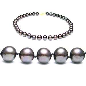   Black Freshwater Cultured Pearl Necklace Augustina Jewelry Jewelry