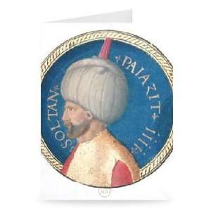  Sultan Bayezid I (1357 1403) (gouache on   Greeting Card 
