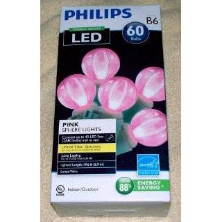  Philips 60ct. LED Smooth Sphere String Lights   Pink Bulbs 