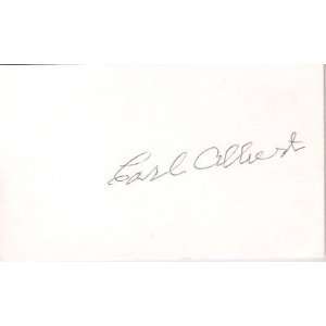  CARL ALBERT (FORMER SPEAKER of the HOUSE) Sig. 5x3 CARD 